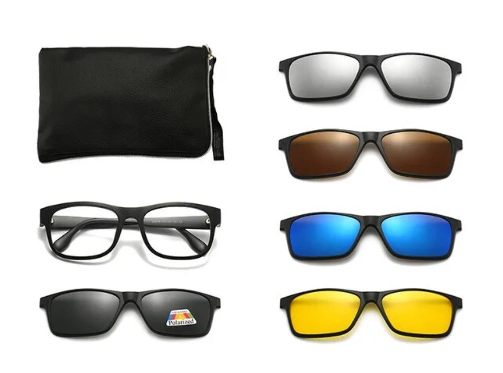 Gafas 6 en 1 con Estuche Compacto: Listas para Viajar