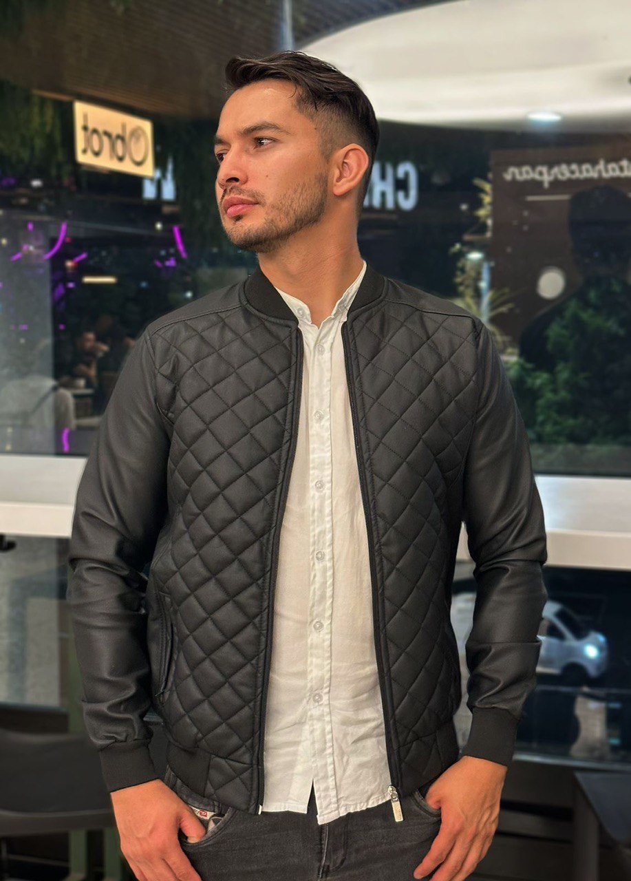 Chaqueta Cuero Textil Hombre T37 | Diseño Piloto Premium
