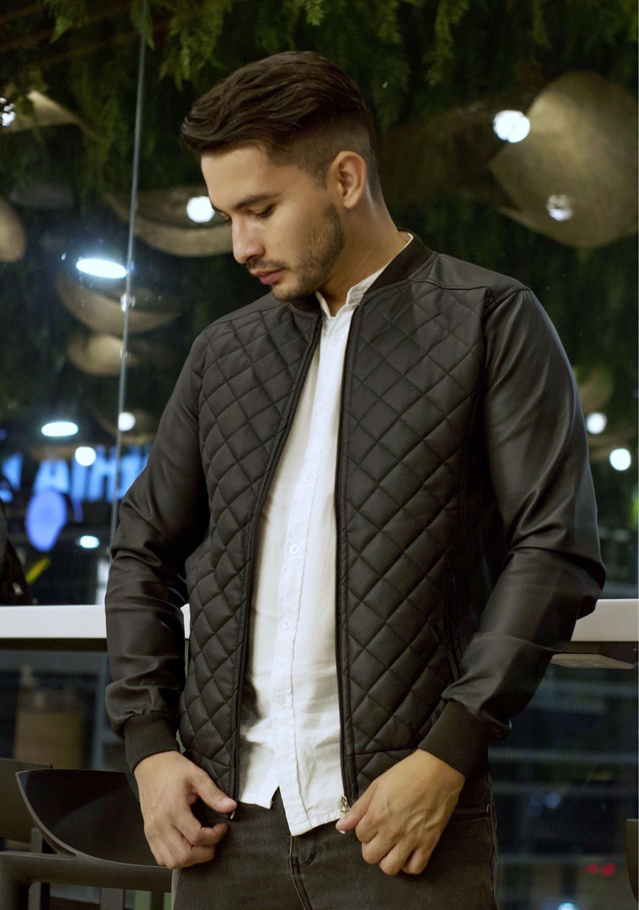 Chaqueta Cuero Textil Hombre T37 | Diseño Piloto Premium