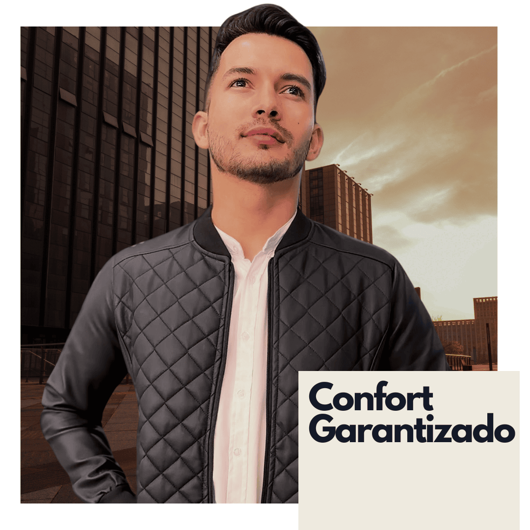 Chaqueta Cuero Textil Hombre T37 | Diseño Piloto Premium
